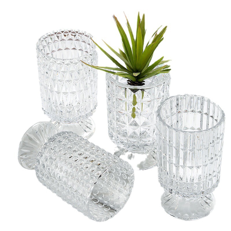 Estilo nordikoa Frantziako retro argia luxuzko erliebe beirazko lorea